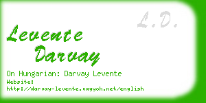 levente darvay business card